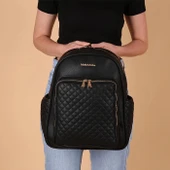 M&Y Dust Deri Anne Bebek Bakım Sırt Çantası 7130 Siyah thumbnail 5