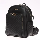 M&Y Dust Deri Anne Bebek Bakım Sırt Çantası 7130 Siyah thumbnail 1