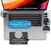 Laptop Macbook Air 13inç Klavye Koruyucu (US-ABD İngilizce) TouchID'li A1932 ile Uyumlu - 2