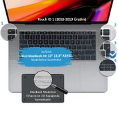 Laptop Macbook Air 13inç Klavye Koruyucu (UK-EU İngilizce) TouchID'li A1932 ile Uyumlu thumbnail 2