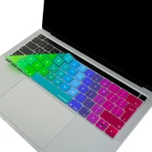 MacBook Pro Klavye Koruyucu Silikon UK İngilizce İnce Yıkanabilir Touch Bar 13-15 inç Ters L Enter thumbnail 1