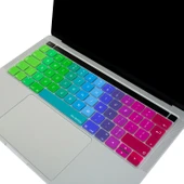 MacBook Pro Klavye Koruyucu Silikon UK İngilizce İnce Yıkanabilir Touch Bar 13-15 inç Ters L Enter thumbnail 2