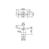 Basmalı Çekmece Kapak Kilidi 22mm - 3