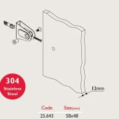 Paslanmaz Kabin Bağlantısı U 12mm 25.643 thumbnail 2