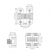 Gürçay Plastik Oval Akordiyon Masa Menteşesi Vidalı - 2