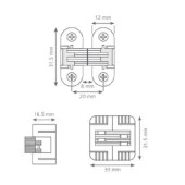 Plastik Oval Akordiyon Masa Menteşesi Vidalı - 2