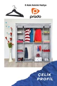Prado Double Askılıklı Çelik Profilli Bez Dolap - 1