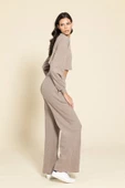 Crop Cepli Kahve Pantolon Takım - 6