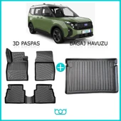 Bod Ford Courier 3D Havuzlu Paspas ve Bagaj Havuzu Seti 2024-Sonrası thumbnail 1