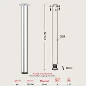 Gürçay Masa Ayağı 4 Adet 1.Kalite - 2
