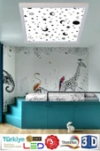 Gökyüzü Panel Gecemsi Tasarım, Led Avize, Yatak Odası Lamba,54w -büyük Boy Avize (60cmx60cm) - 11