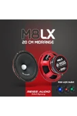 Reiss Rs-m8lx 20 Cm Oto Kurşun Göbek Midrange Hoparlör Rgb Ledli Çifti 600wat-300w Rms Metal Kapaklı Aksr - 1