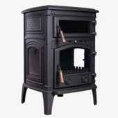 Volkan V-09 Üç Camlı Yan Kapak Fırınlı Döküm Şömine Soba thumbnail 2