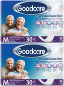 Goodcare Hasta Bezi Yetişkin Bel Bantlı Tekstil Yüzey M Medium - Orta 60 Adet (2PK*30) thumbnail 1