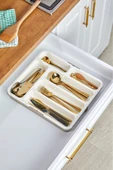 Cooker Çift Taraflı Genişletilir Kayar Kızaklı Pratik Çekmece İçi Lüx Kaşıklık Organizer - CKR3362 - 1
