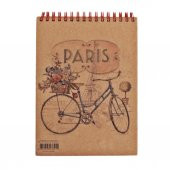 Paris Spiralli Kraft Kapaklı Çizgili Defter - 1