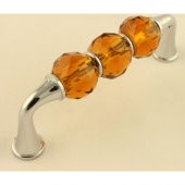 Gürcay Hırdavat Çekmece Kulpu Kristal 96Mm Kahve thumbnail 1