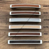 Gürçay Plastik Ahşap Desenli Çekmece Dolap Kapak Kulpu ZR 96mm (2 Adet) - 1