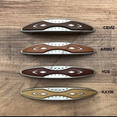 Gürçay Plastik Ahşap Desenli Çekmece Dolap Kapak Kulpu BER 96mm (2 Adet) - 1