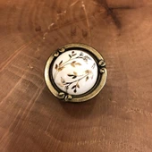 Narin Porselen Antik Çekmece Kapak Kulpu - 2 Adet - 7