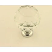 Küre Kristal Taşlı Kulp Küre 30Mm Şeffaf Krom (2 Adet) thumbnail 2