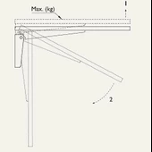 Gürçay Katlanır Duvar Masa Ayağı 45cm (1 Çift) thumbnail 4