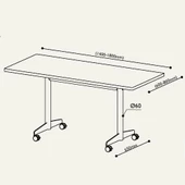 Katlanır Mobil Masa Ayağı 11.509 - 4