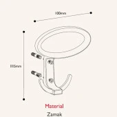 Büyük Hitit Elbise Askısı Parlak Krom (2 Adet) - 2