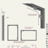 Gürçay Led Işıklı Dekoratif Duvar Aynası 60*90cm - 2