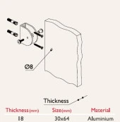 Gürçay Wc ve Soyunma Kabini Bağlantısı U 18mm thumbnail 2