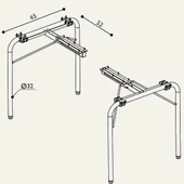 Gürçay Katlanabilir Mutfak Masası Ayağı 1 Takım - 5