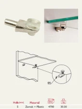 Cam Raf Pimi Vantuzlu 5mm (4 Adet) thumbnail 3