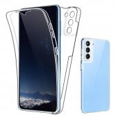Samsung Galaxy S21 Plus 360 Derece Şeffaf Silikon Kılıf Komple Koruma - 1