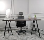 Dekoratif Çalışma Masası Ofis Ve Büro Laptop Bilgisayar Masası Metal - 2