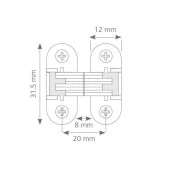 Gürçay Plastik Oval Masa Menteşesi Zamak Gövde Beyaz - 2