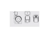 Gürçay Mobilya Tekeri Plastik H64mm 18mme Geçme (4 Adet) thumbnail 3