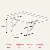 Gürçar Duvar Raf Bağlantı Aparatı (2 Adet) - 2