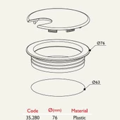 Plastik Kablo Kapağı Çap 63mm - 2