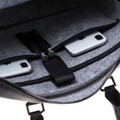 Bouletta Sardis Deri Notebook Evrak Çantası FL1 Siyah - 5