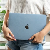 MacBook Pro 13 Kılıf Süet Dokulu Kadife Soft Touch Sert Hard Case USB-C Darbe Çizilme Koruma thumbnail 5