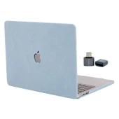 MacBook Pro 13 Kılıf Süet Dokulu Kadife Soft Touch Sert Hard Case USB-C Darbe Çizilme Koruma thumbnail 1