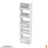 Modilayn VARBİ UMAY' 2 Li Kapı Önü 52x205x26 cm’ lik 5 Düşer Kapak 10 Göz Bölmeli Ayakkabılık - 8