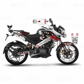 Bajaj Pulsar 200 NS Rossi Sticker Set Beyaz - 1