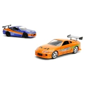 Jada 1:32 Fast & Furious Legacy Series Twin Pack W3/2 Brian's Toyota Supra & 2001 Nissan Silvia S15 thumbnail 3
