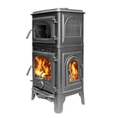 Volkan V-58C Üç Camlı Yan Kapak Fırınlı Döküm Şömine Soba thumbnail 1