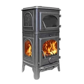 Volkan V-58C Üç Camlı Yan Kapak Fırınlı Döküm Şömine Soba thumbnail 2