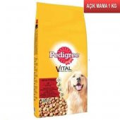 Pedigree Biftekli Ve Kümes Hayvanlı Yetişkin Köpek Maması 1 Kg AÇIK - 1