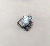 Kadın Yüzük Otantik Eskitme Tasarım Taşlı Gri Ayarlanabilir Ölçü - 3