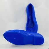 Makosen Lacivert Plastik Naylon Ayakkabı Düz Topuksuz - 4