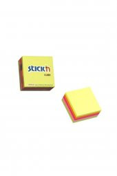Hopax Stıckn Yapışkanlı Not Kağıdı Küp 250 YP 50x50 Neon 5 Renk 21203 - 1